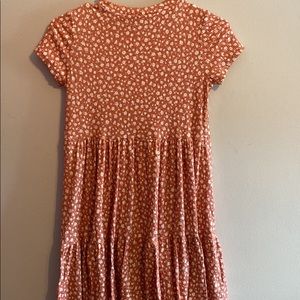 Pink/orange floral babydoll dress, women’s size small, above the knee